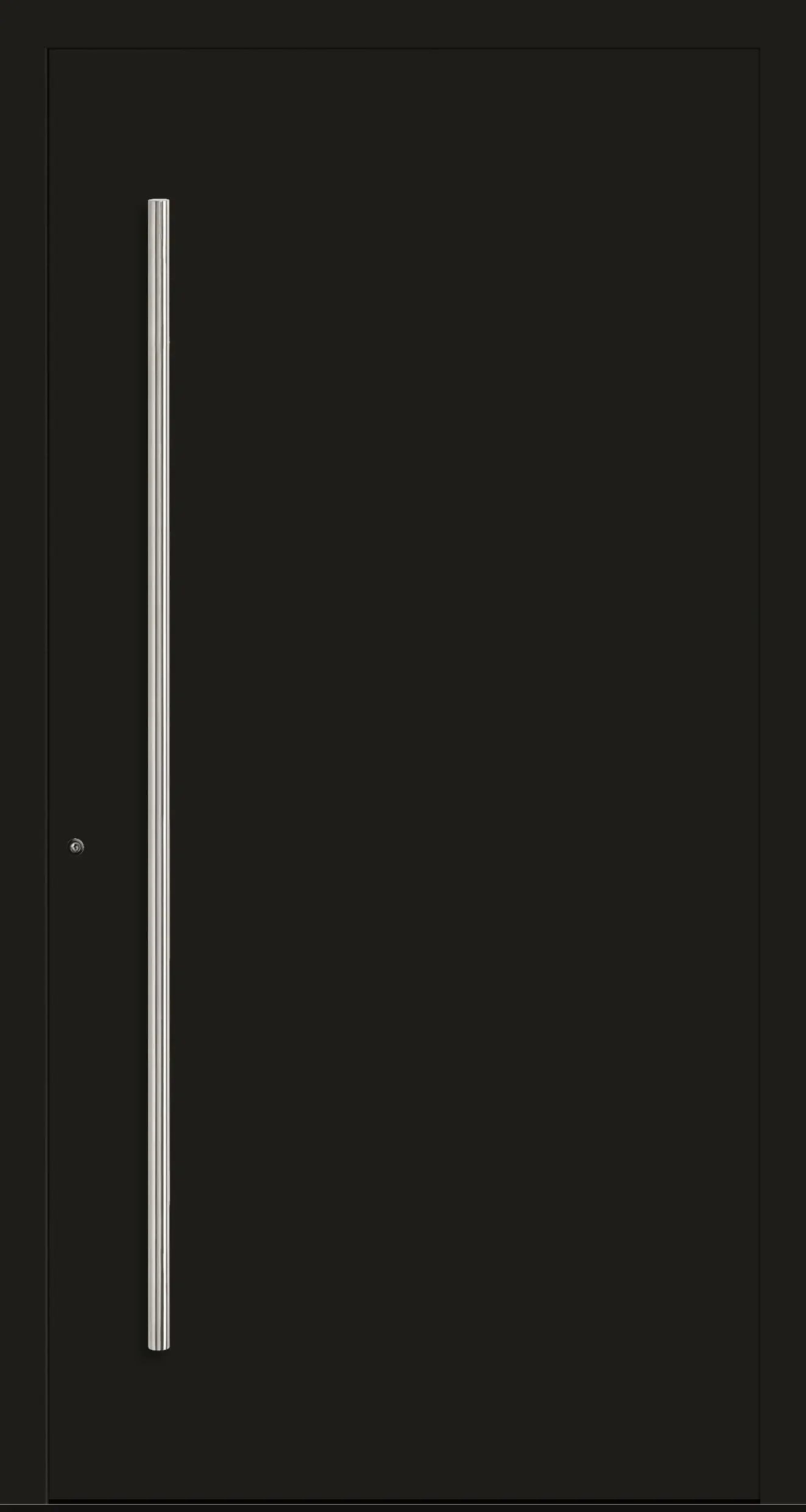 Außenansicht einer Haustür in schwarz