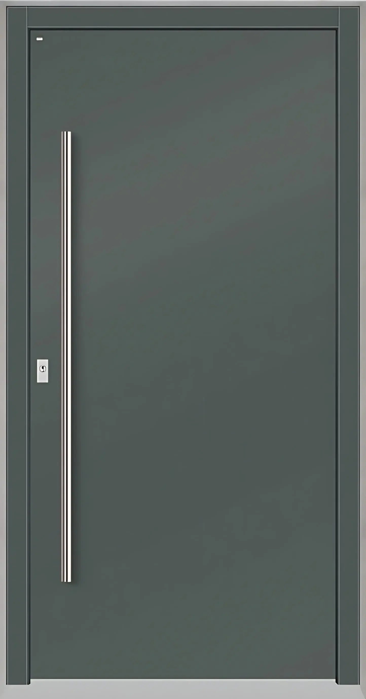 Außenansicht einer Haustür in grau