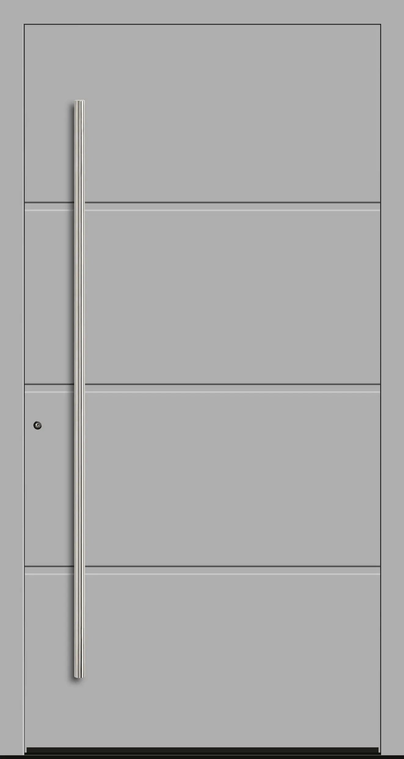 Moderne Aluminium Haustür mit geschlossener Füllung in Weißaluminium Dreh Links