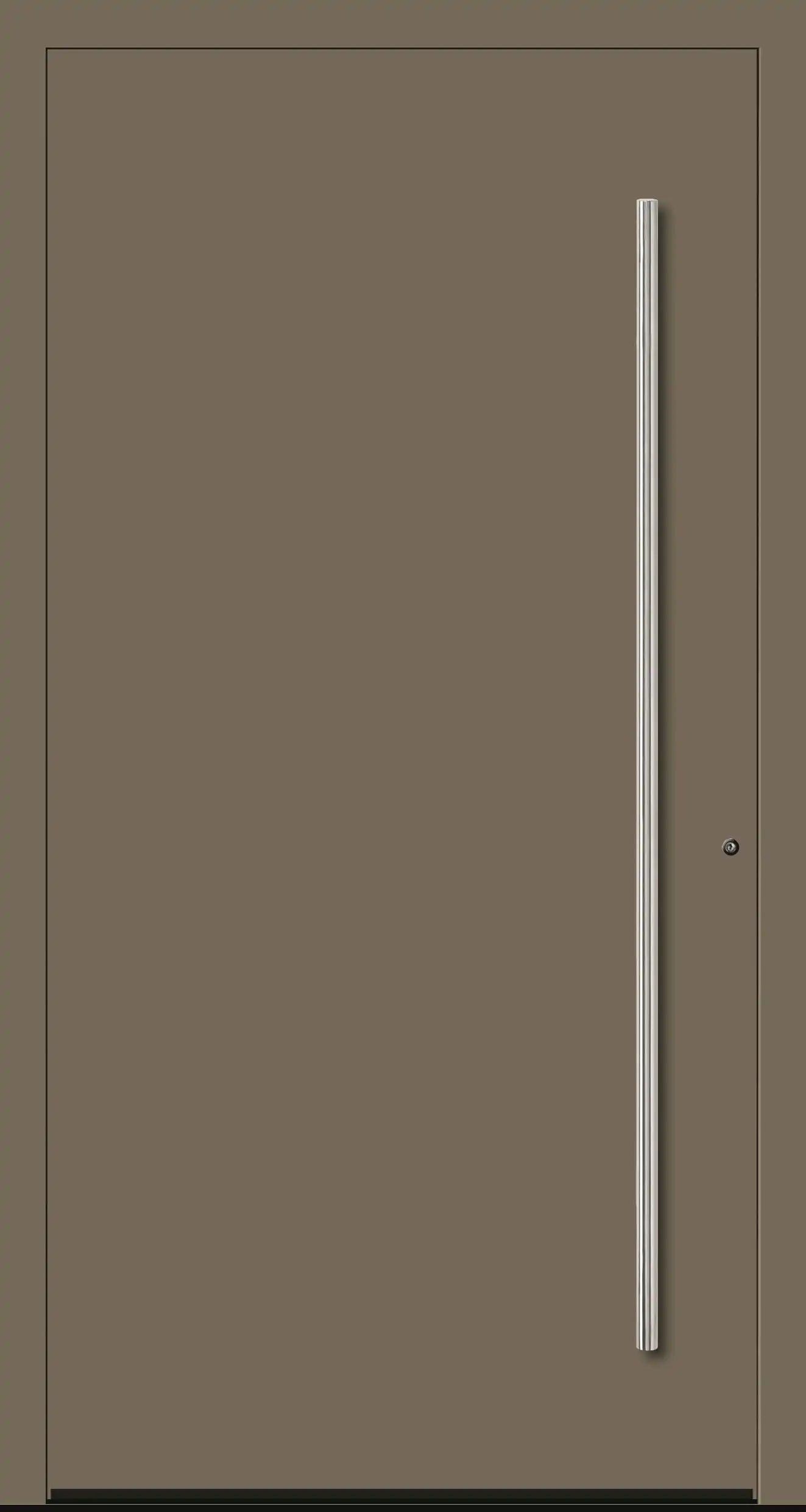 Aluminium Haustür in 7002 mit RC2 Sicherheit DIN Rechts