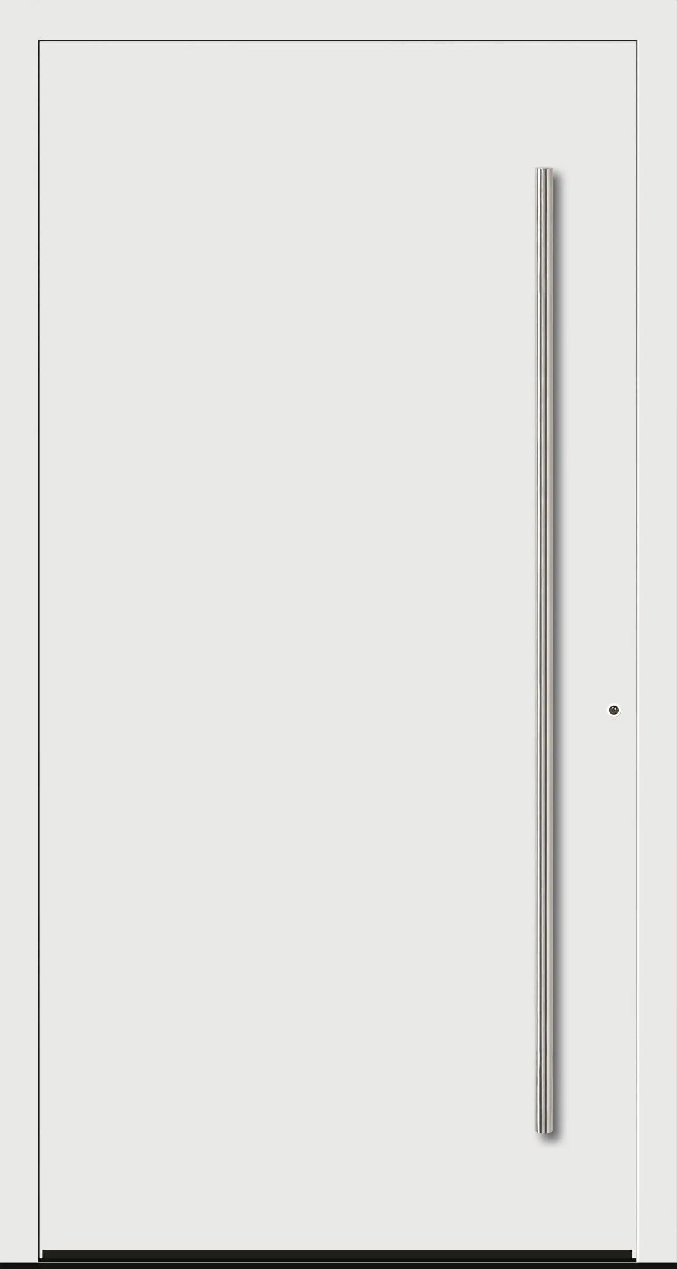 Aluminium Haustür in 9016 mit RC2 Sicherheit DIN Rechts