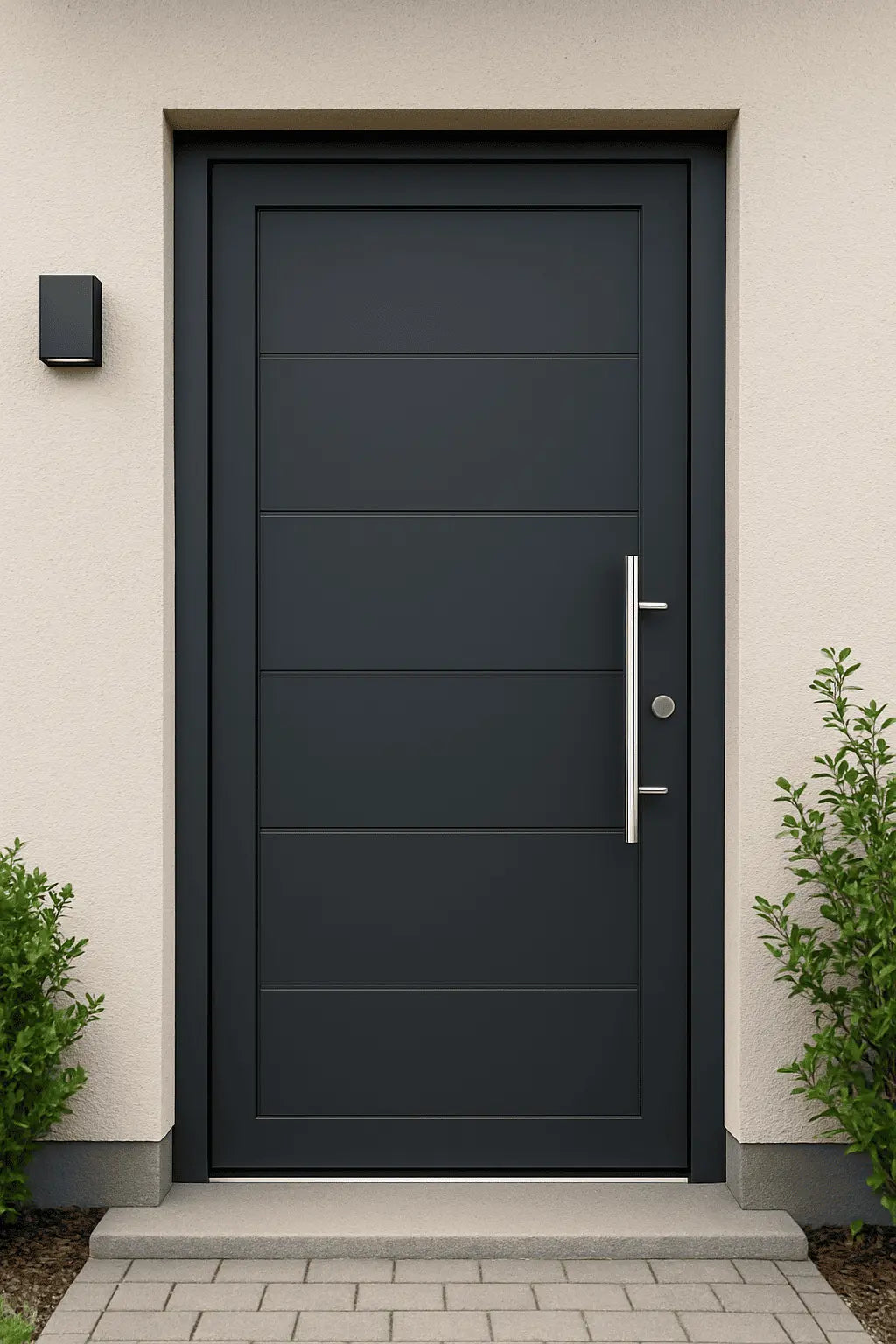 modernes Haus mit energieeffizienter Haustür