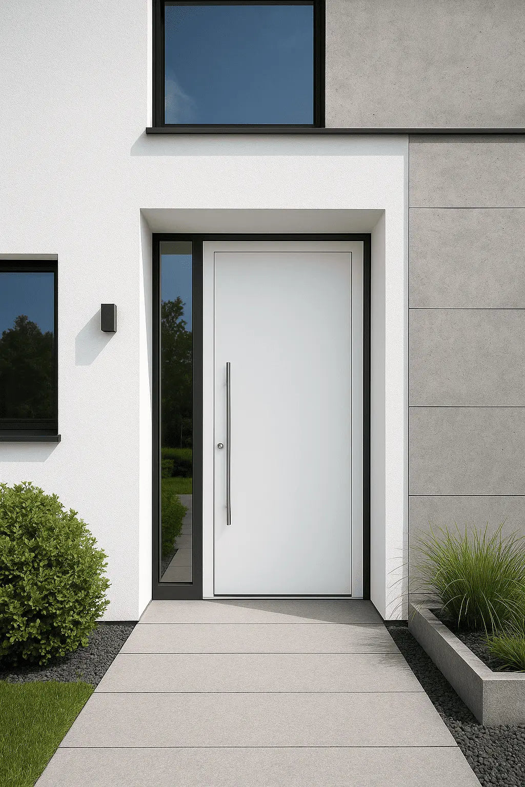 Moderne Schüco Aluminium-Haustür – günstig, RC2-sicher, Made in Germany, förderfähig bei haustuerenkauf.de