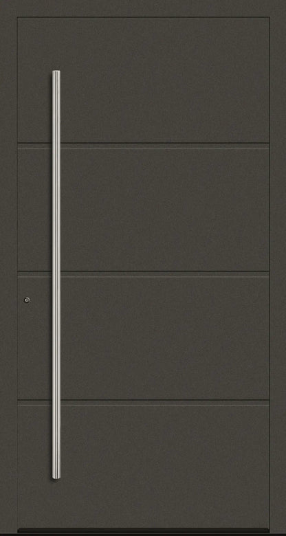 Moderne Aluminium Haustür mit geschlossener Füllung in DB703 Dreh Links 