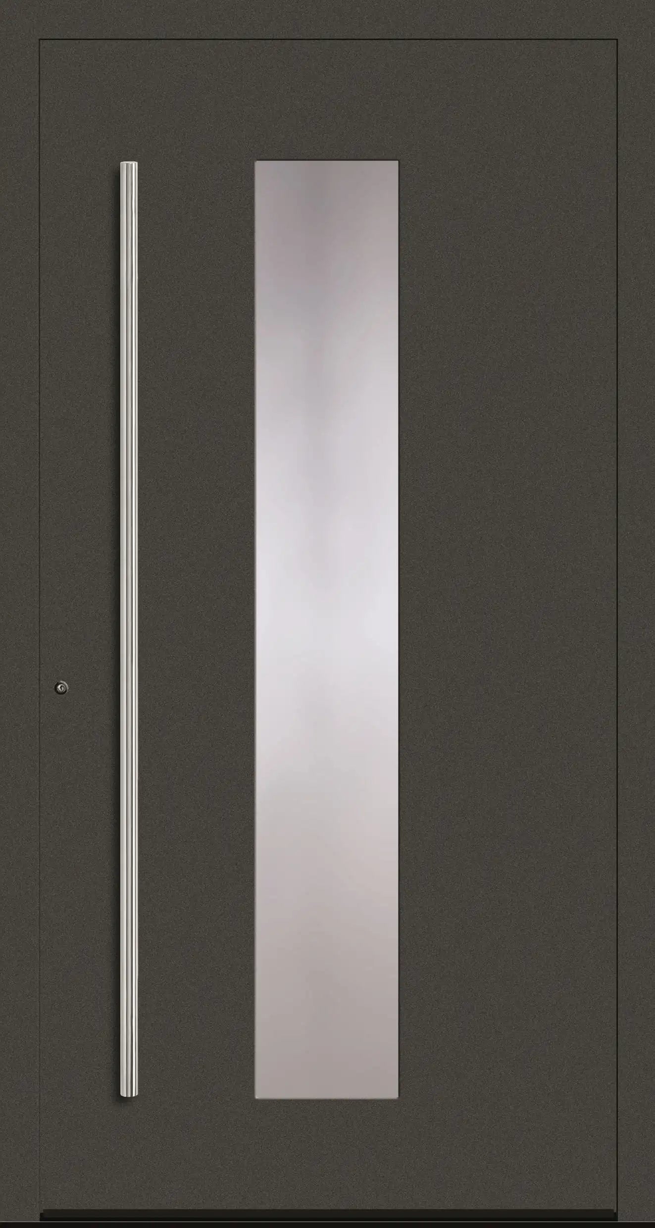Aluminium Haustür in Dreh Links in DB703 grau mit Glas