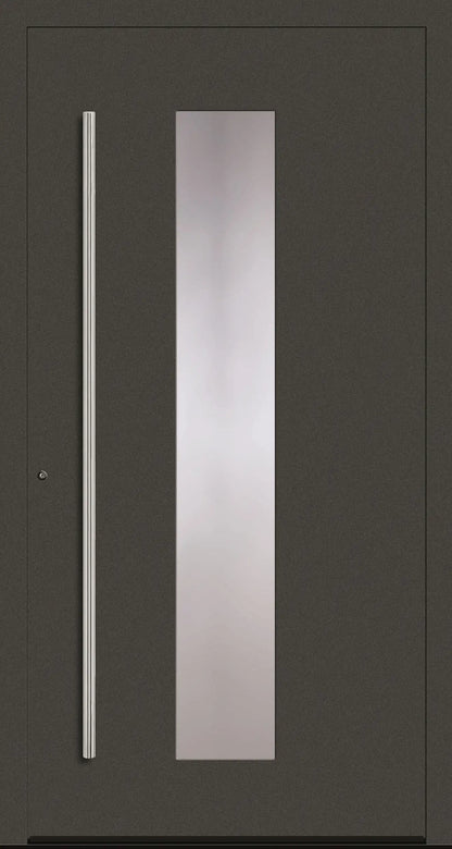 Aluminium Haustür in Dreh Links in DB703 grau mit Glas