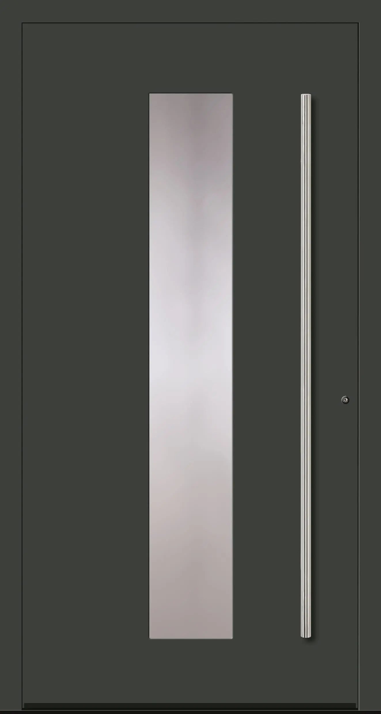 Aluminium Haustür in Dreh Rechts in RAL 7016 anthrazit mit Glas