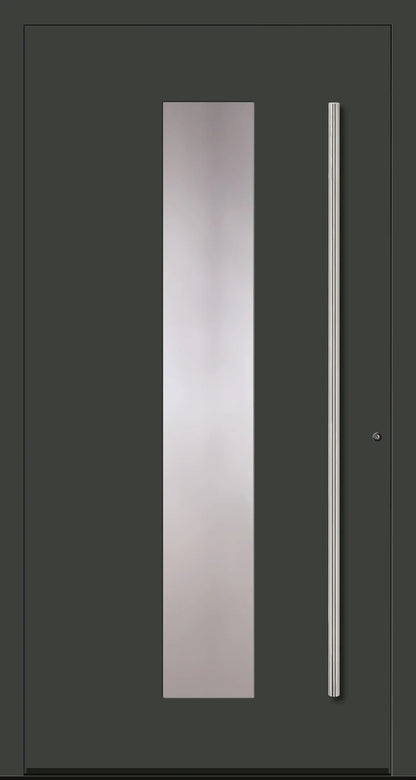 Aluminium Haustür in Dreh Rechts in RAL 7016 anthrazit mit Glas