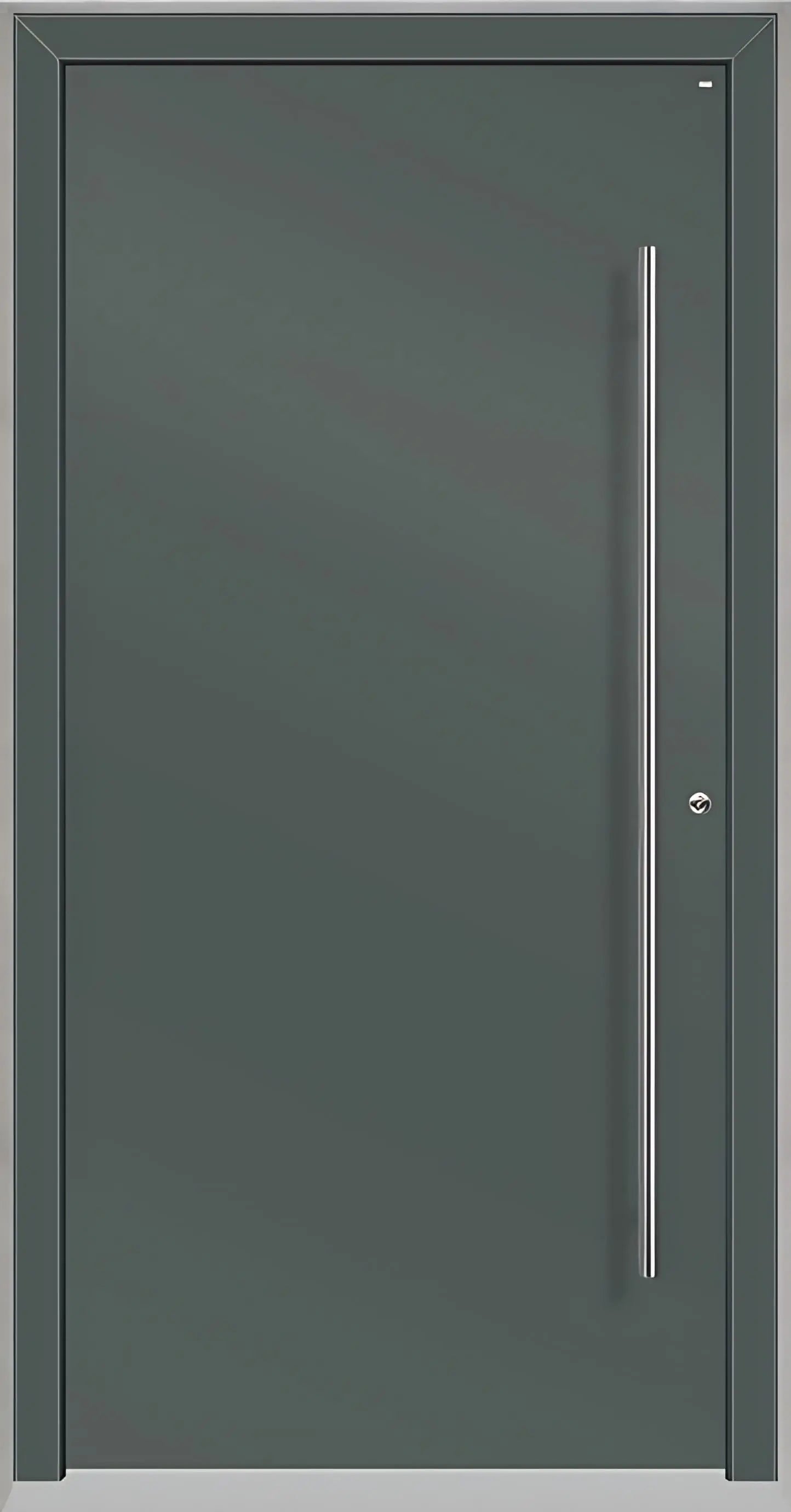 Außenansicht Holz Alu Haustür kaufen in Basaltgrau Dreh Rechts