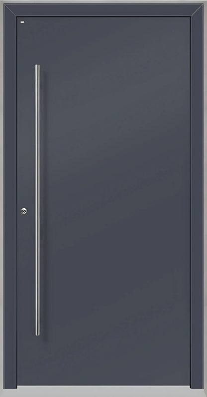 Außenansicht Holz Alu Haustür kaufen in Schiefergrau Dreh Links