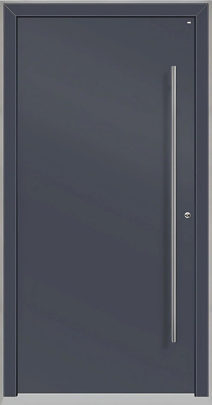 Außenansicht Holz Alu Haustür kaufen in Schiefergrau Dreh Rechts