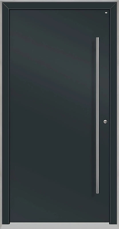 Außenansicht Holz Alu Haustür kaufen in Anthrazitgrau Dreh Rechts