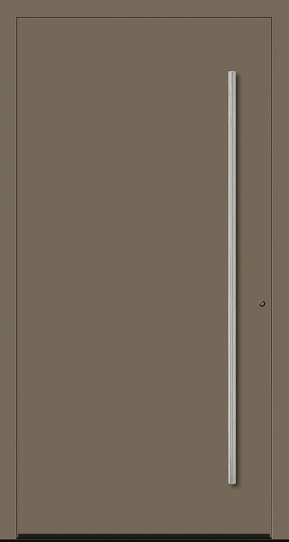 Aluminium Haustür in 7002 mit RC2 Sicherheit DIN Rechts
