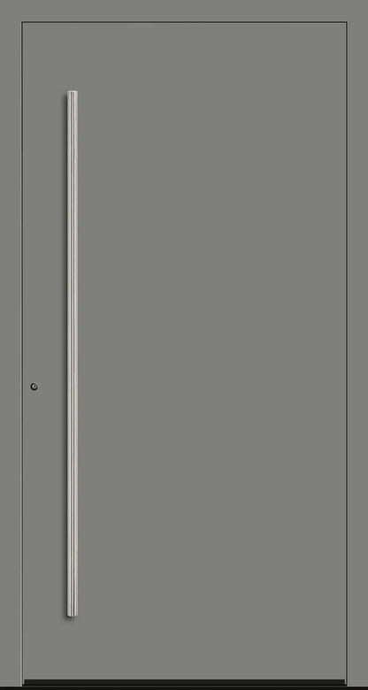 Aluminium Haustür in 7037 mit RC2 Sicherheit DIN Links