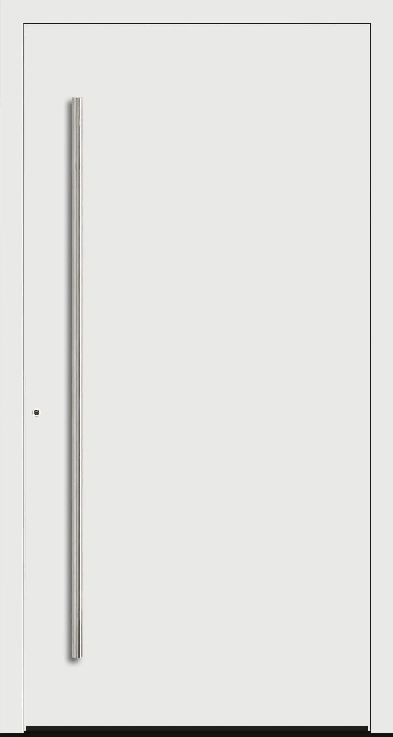 Aluminium Haustür in 9016 mit RC2 Sicherheit DIN Links