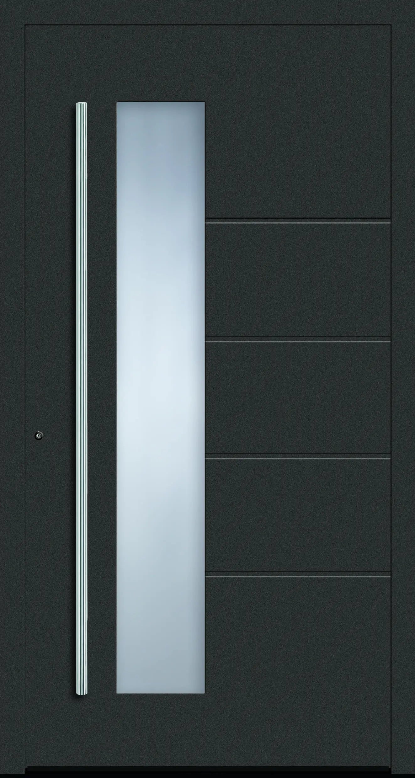 Haustüre aus Aluminium innen weiß und außen DB703 Modell A10 Dreh Links
